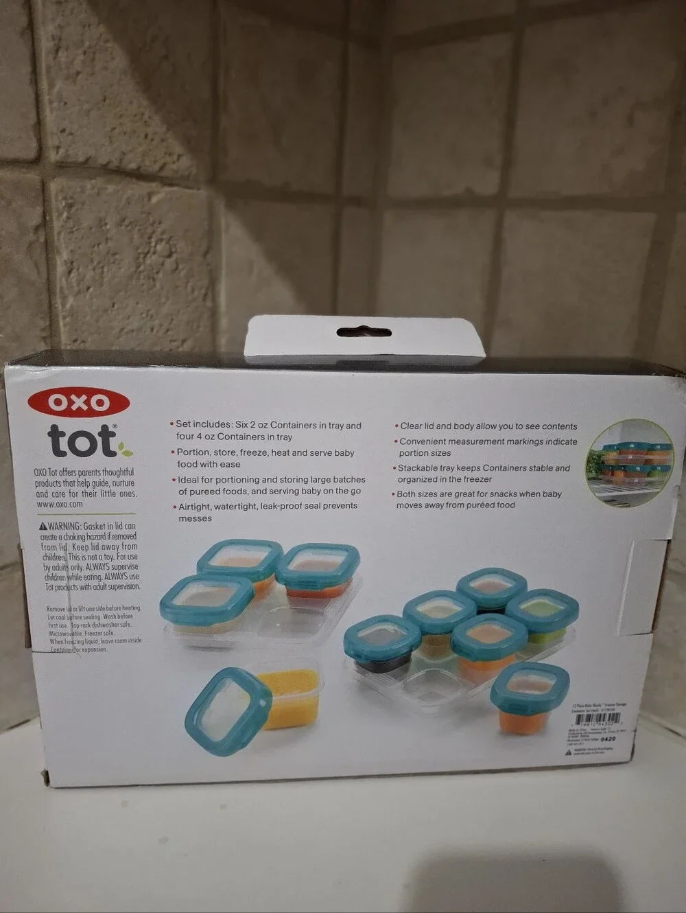 OXO tot 2 oz & 4 Oz Freezer Food Storage Containers